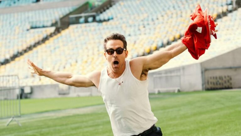 Ryan Reynolds Outside of Wrexham AFC and the StōK Cae Ras. Credit: vancityreynolds Instagram