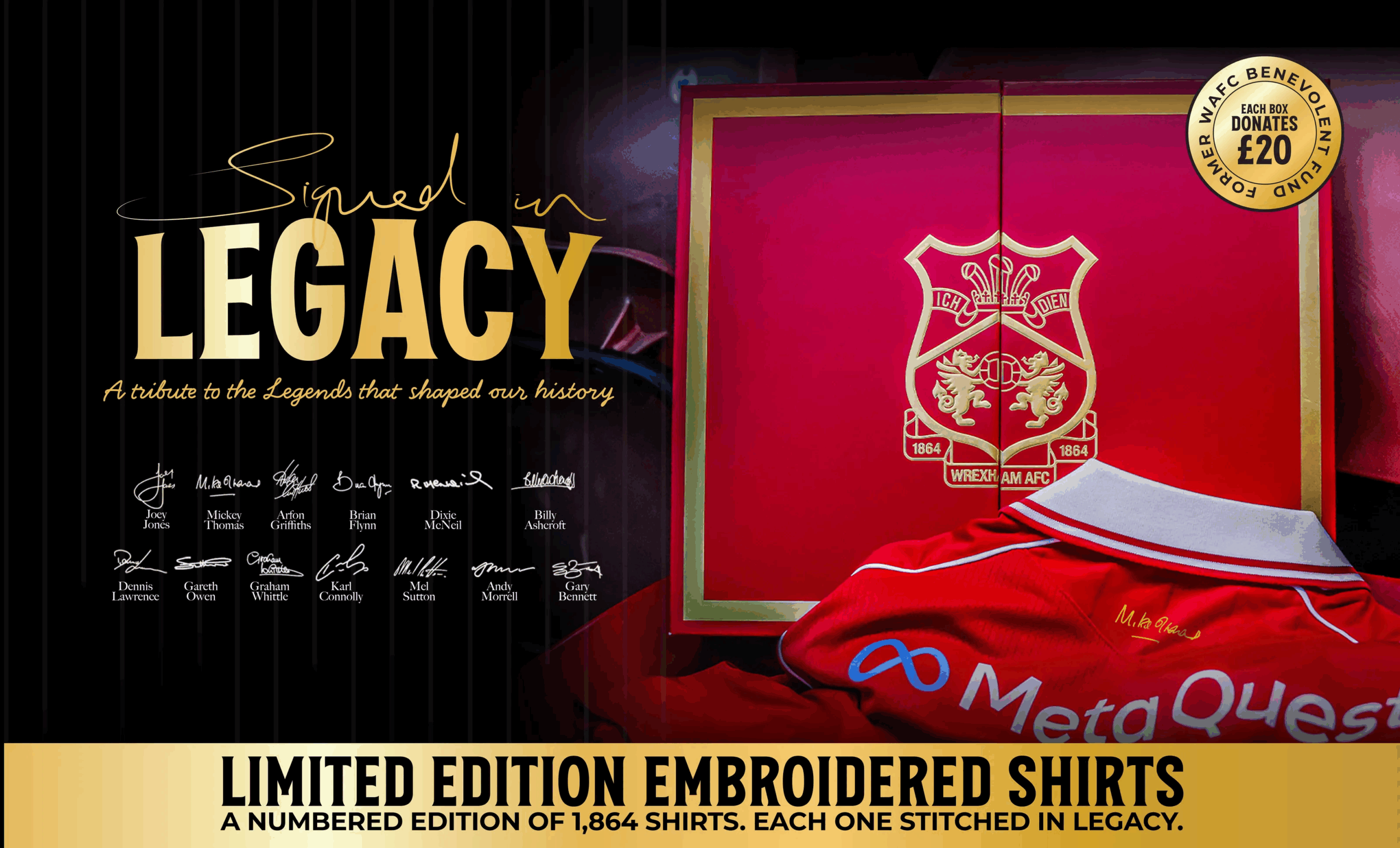 Limited Edition Legends shirt. Credit: Wrexham AFC