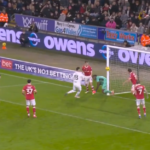 Arthur Okonkwo's late error cost Wrexham a point. Credit: Sky Sports