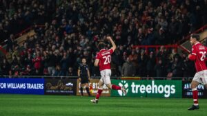 Ollie Rathbone Scores Agaiinst Watford. Credit: _rathbone Instagram