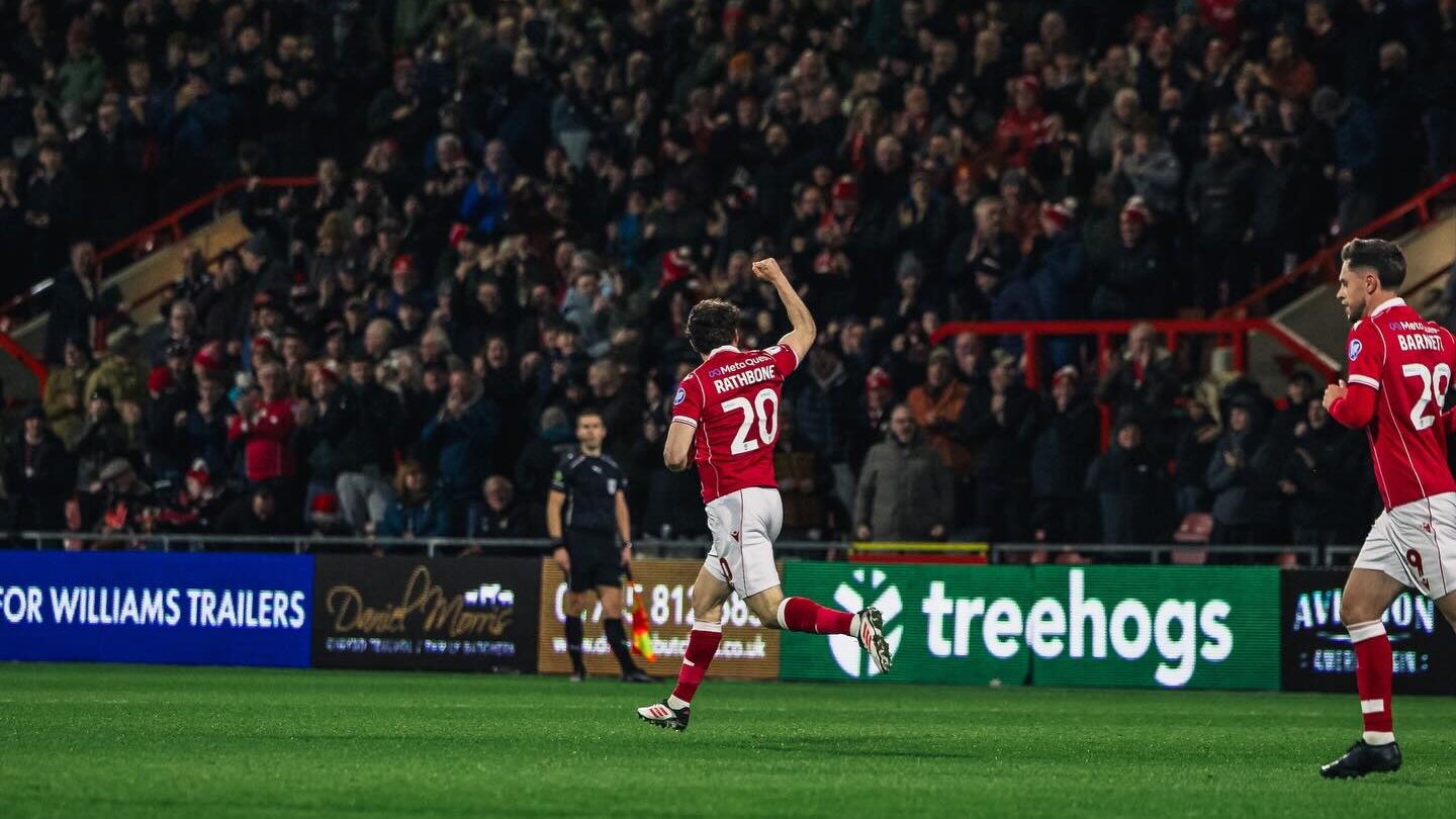 Ollie Rathbone Scores Agaiinst Watford. Credit: _rathbone Instagram