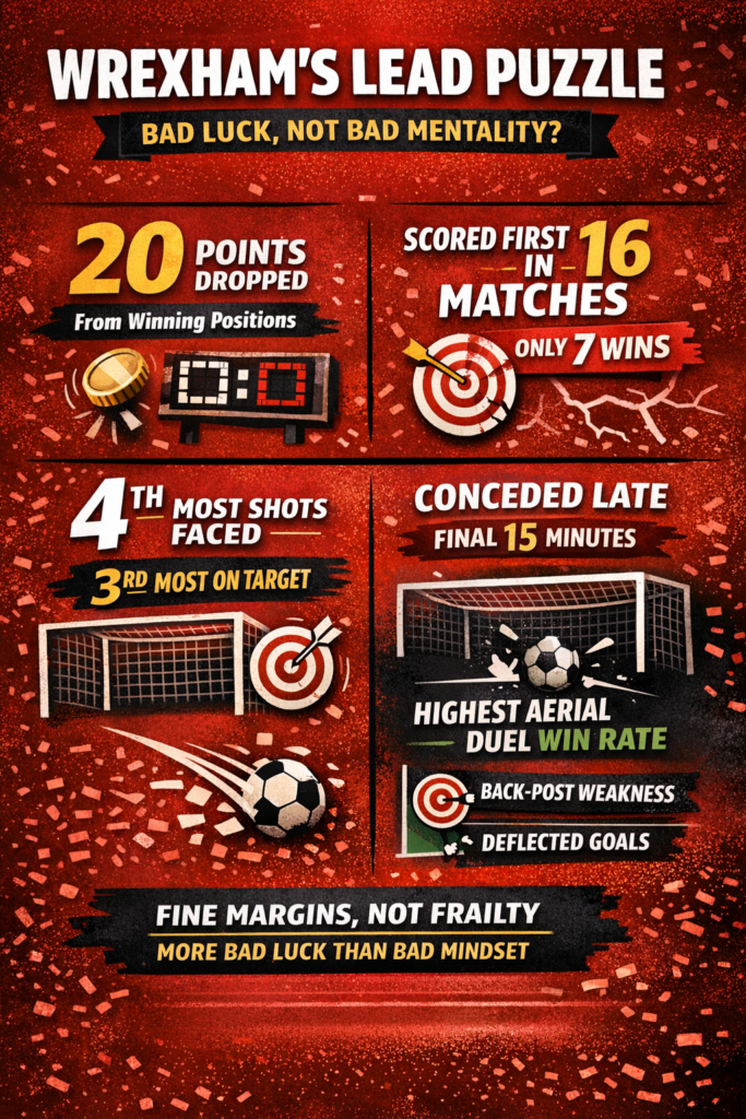 Stats reveal Wrexham’s lead problem is bad luck