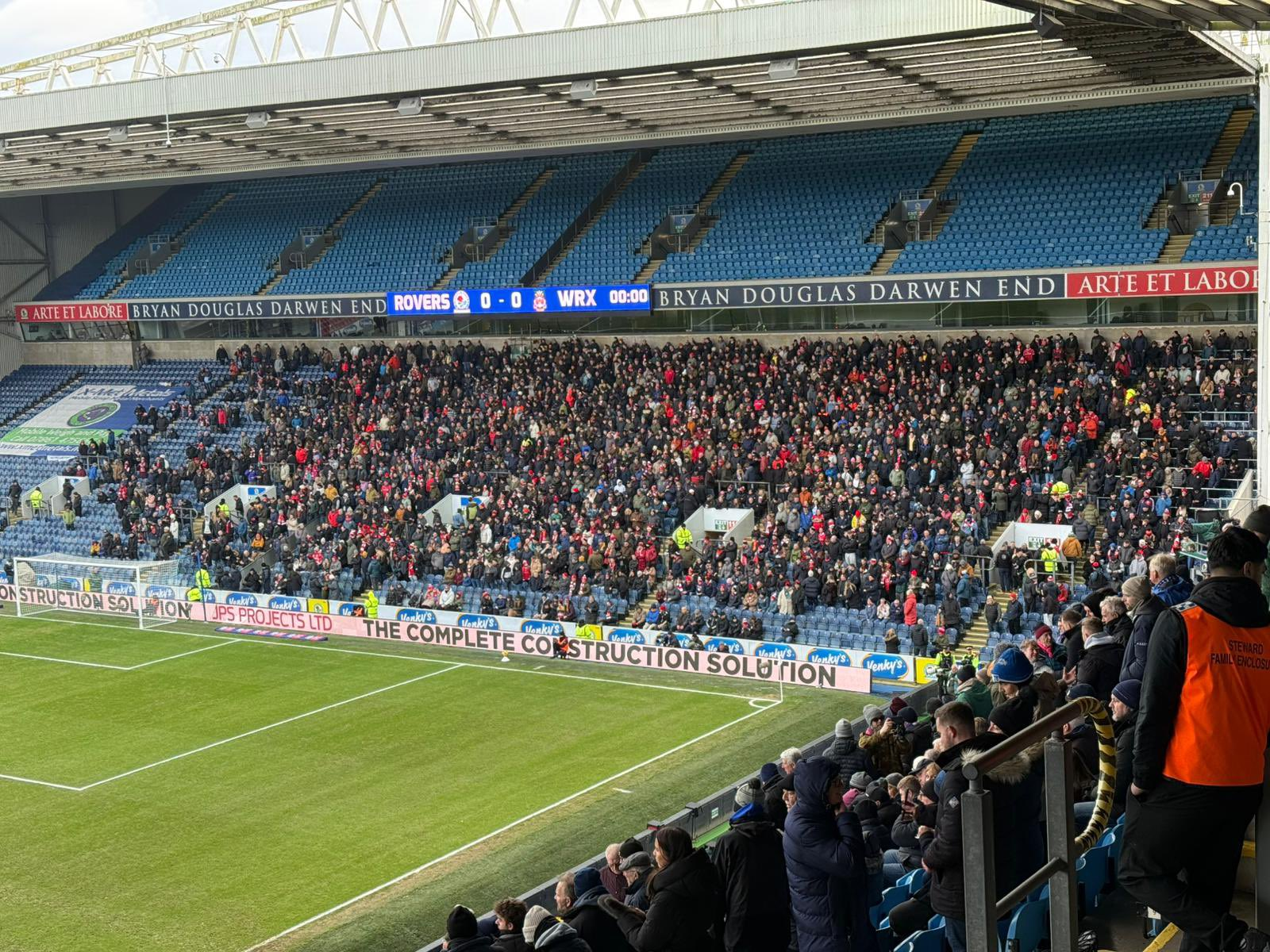 Wrexham fans at Blackburn