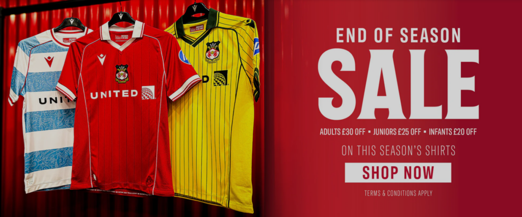 Kit sale now on. Credit: Wrexhamafc.co.uk