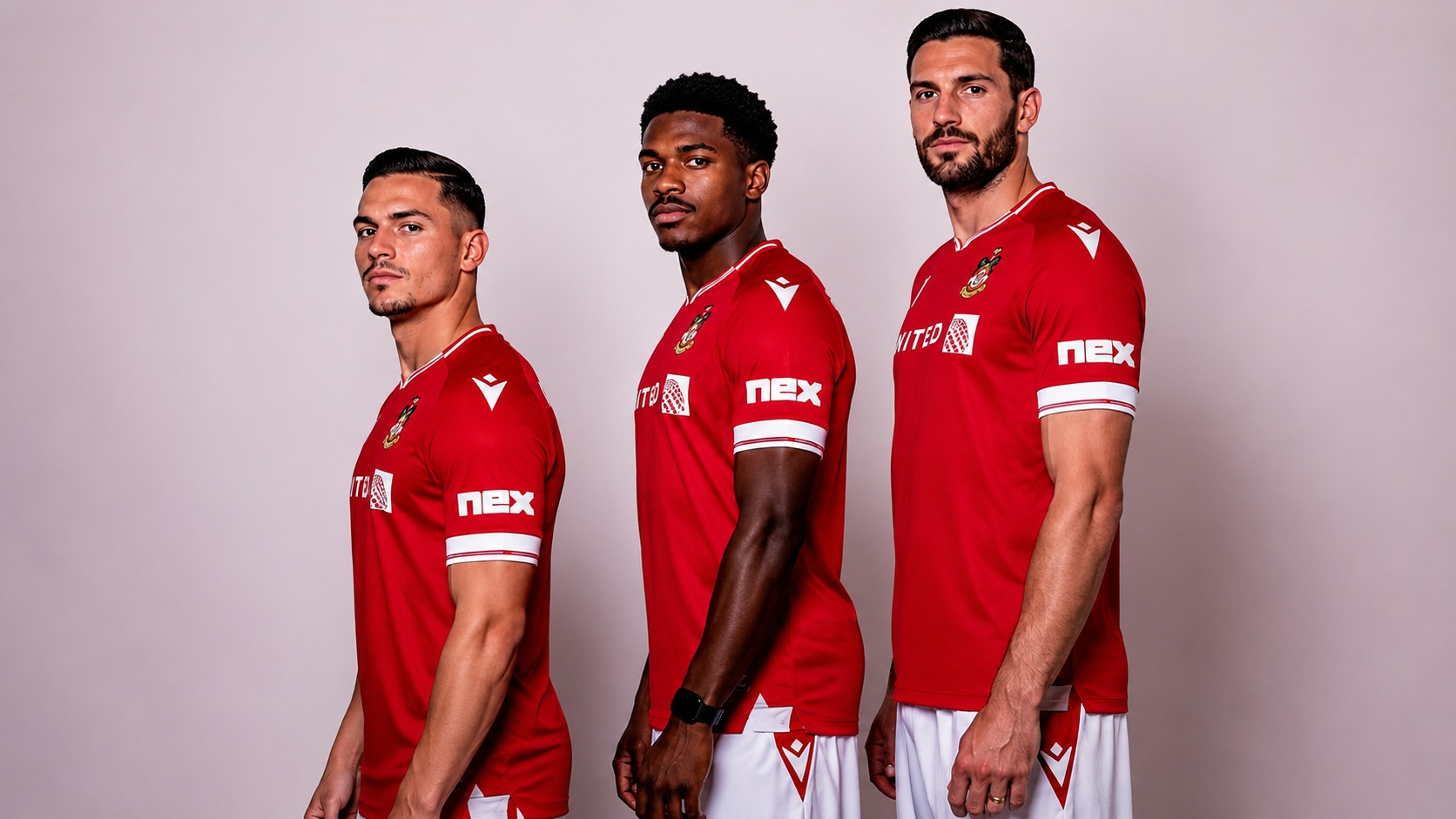 Mock up of how the Wrexham shirts might look with Nex logo.