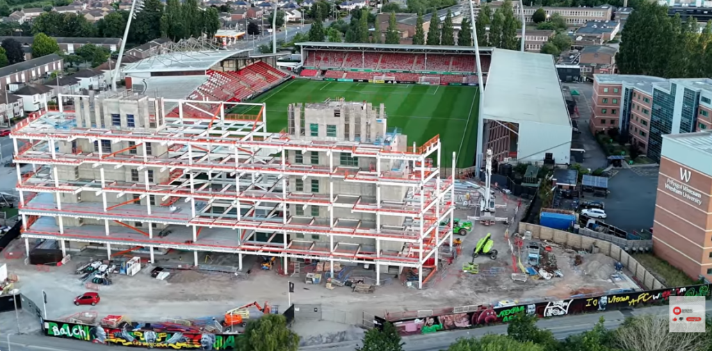 Kop stand construction latest update. Credit: @Drone.vision YouTube