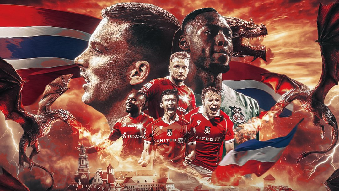Wisła Kraków vs Wrexaham. Credit: Wisła Kraków X