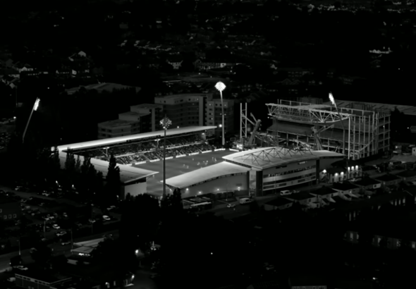The Racecourse and Kop. Credit: @WrexhamFromAbove