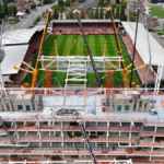 Kop Stand progress at The Racecourse. Credit: Roberts and Daughter