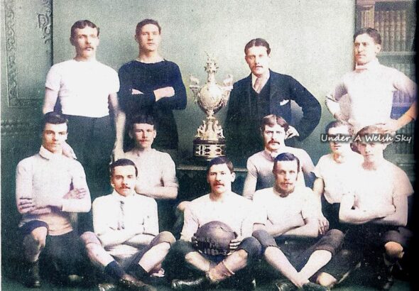 1883 Wrexham AFC Welsh Cup Winning Team. Credit: Under A Welsh Sky