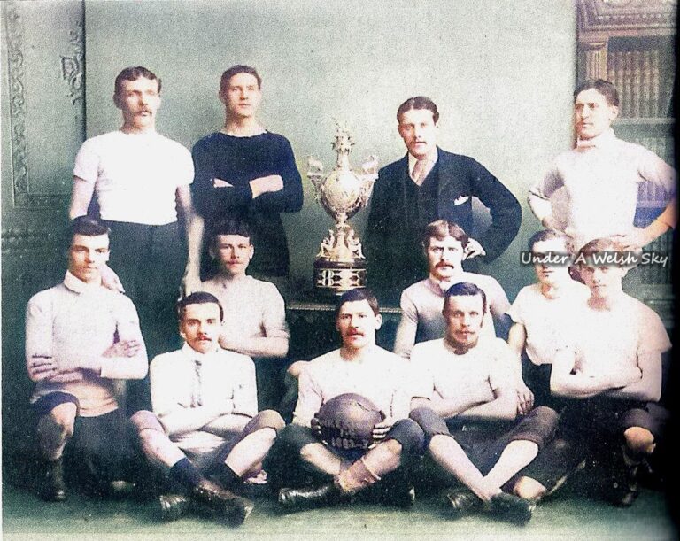 1883 Wrexham AFC Welsh Cup Winning Team. Credit: Under A Welsh Sky