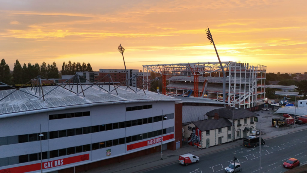 Wrexham's New Kop Stand. Credit: Roberts and Daughter