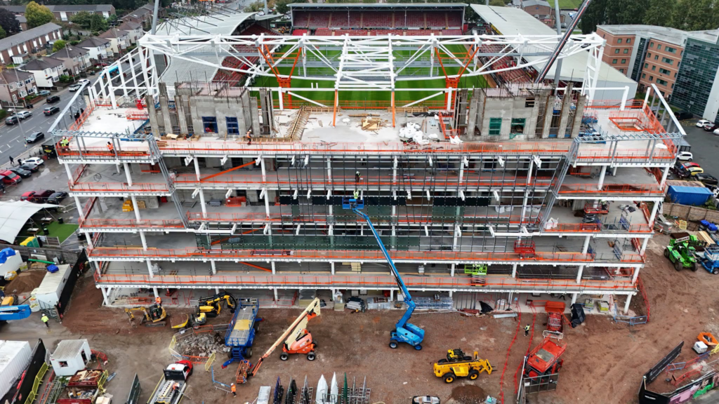The new Kop stand as it looks at the strart of October. Credit: Roberts and Daughter