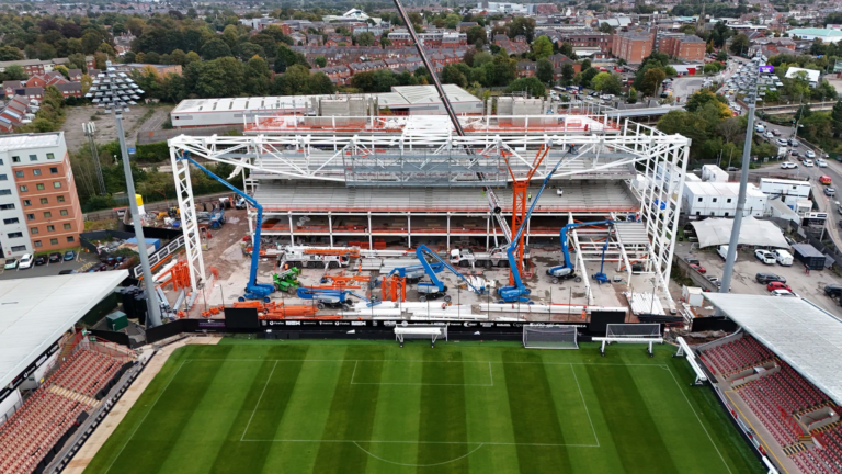 The new Kop could trigger major changes elsewhere at Wrexham's Racecourse. Credit: Roberts and Daughter