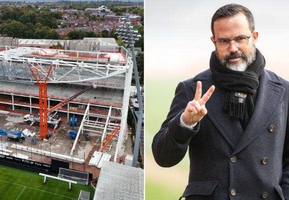 Michael Williamson shares major update on Wrexham's £69.1m Kop. Credit: Roberts & Daughter / @tenspromike Instagram