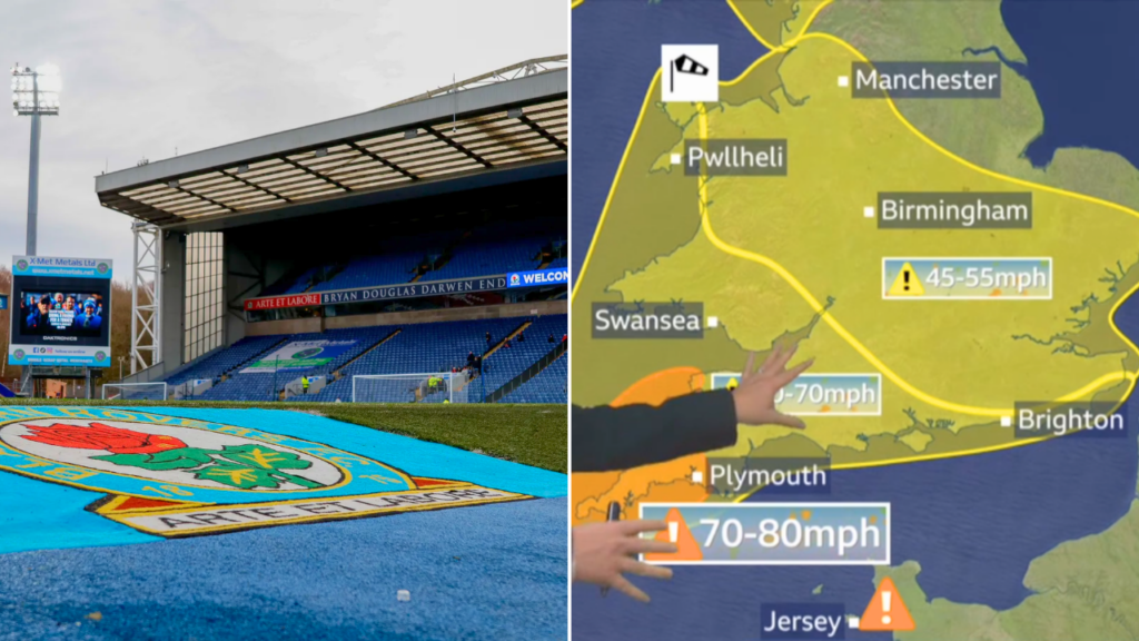 Met Office issues warning to 2,234 Wrexham fans travelling to Blackburn as second storm approaches