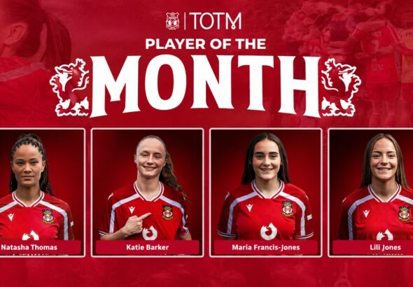 Wrexham Womens Player of the Month Showcase. Credit: Wrexham AFC